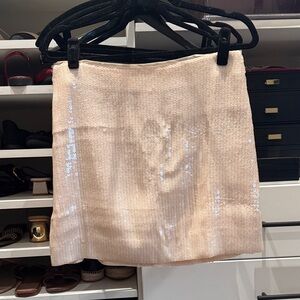 J.Crew Sequin Cream Skirt size 8
